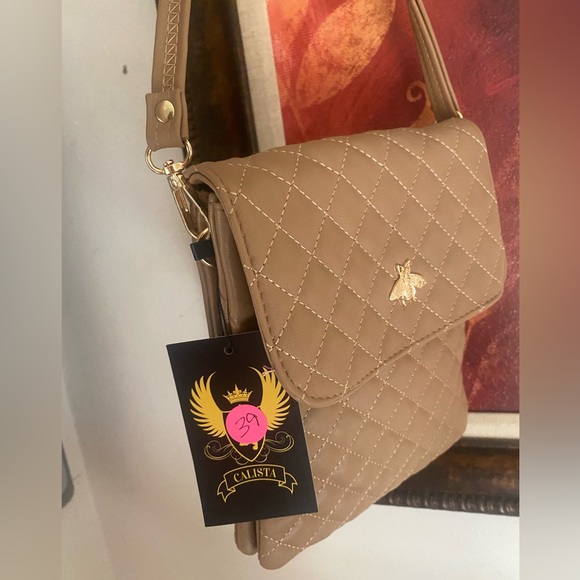 SOLD❌Calista BEE❌ 🐝 -UTIFUL Quilted Crossbody Shoulder Bag Purse - Picture 3 of 12